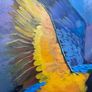 Hand-Painted Macaw Parrot - Acrylic on Canvas 45x60cm Image 4