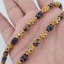 Vintage Venetian style Eyes Glass & Old Face Pendant Glass Beads Necklace Image 5
