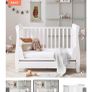 Babymore Eva Sleigh Cot Bed and Mattress Like New Image 3