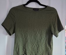 Khaki cropped top, NEW LOOK, size 10