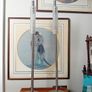A pair of metal chrome table lamps Image 6