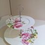 China 2 tier cake stand, D 28 cm & 20 cm Image 2