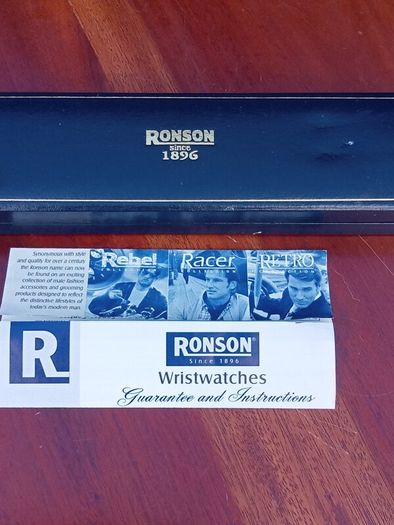 PRICE DROP,  "RONSON",  mens chronograph watch, new in presentation box,