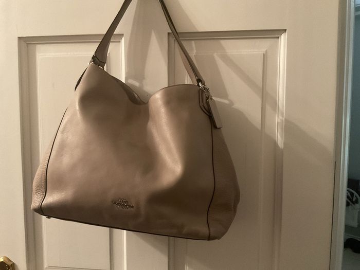 COACH Womens Mixed Leather Edie 31 Shoulder Shoulder Bag
