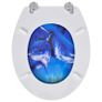 Toilet Seats with Lids 2 pcs MDF Dolphin Image 5