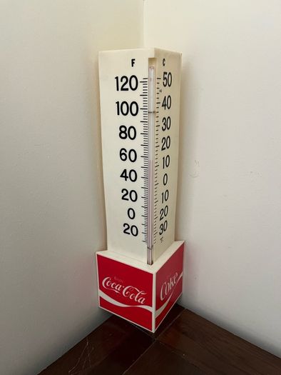 Coca Cola 1970's Thermometer New Plastic