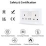 5pk double switched socket with type C USB Image 2