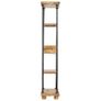 5-Tier Bookshelf 80x35x180 cm Solid Mango Wood and Steel Image 4