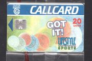 1995 Ireland 20 unit Lifestyle Sports '95 (Schlumberger SC7) Call Card Mint in Packaging