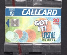 1995 Ireland 20 unit Lifestyle Sports '95 (Schlumberger SC7) Call Card Mint in Packaging