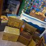 Vintage hammered brass fireside items.. Image 2