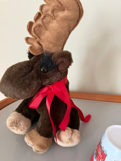 Festive Moose soft toy and Santa Express Childrens Christmas cup