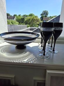 John Rocha Waterford Crystal Black Cut