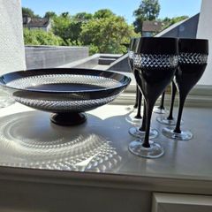 John Rocha Waterford Crystal Black Cut