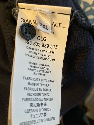 Versace Collection Blue Polo Shirt XXL