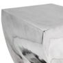 Stool/Side Table Twisted Shape Aluminium Silver Image 3
