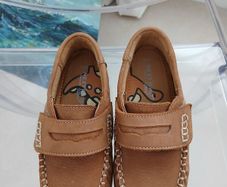 Boys Tan Brown Penny Loafers Size 11
