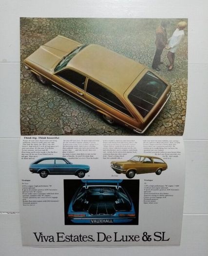 Vintage Vauxhall Car Brochures x 3 - Classic Car Brochures