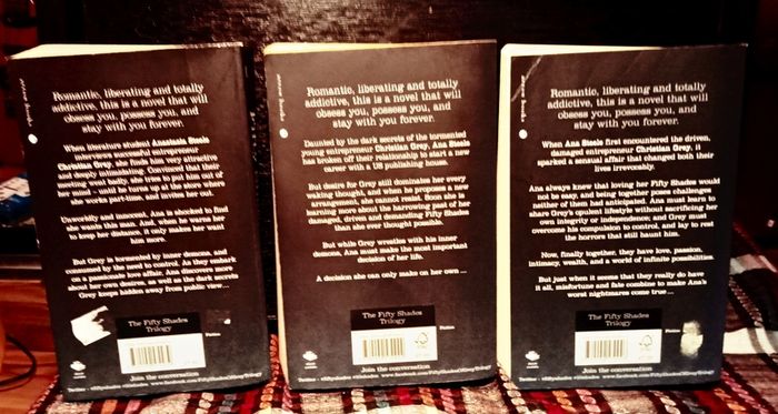 E L James .  Fifty Shades Of Grey Trilogy.