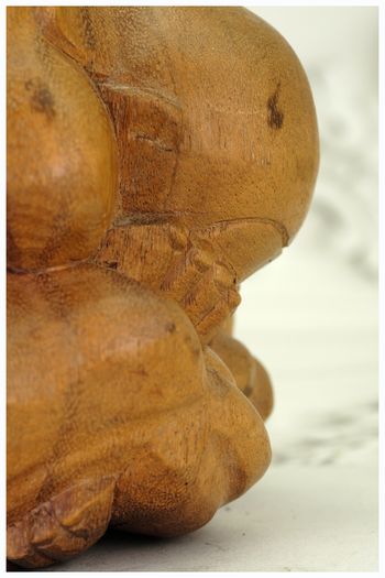 Hand Carved Teak Wood Weeping Buddha Statue