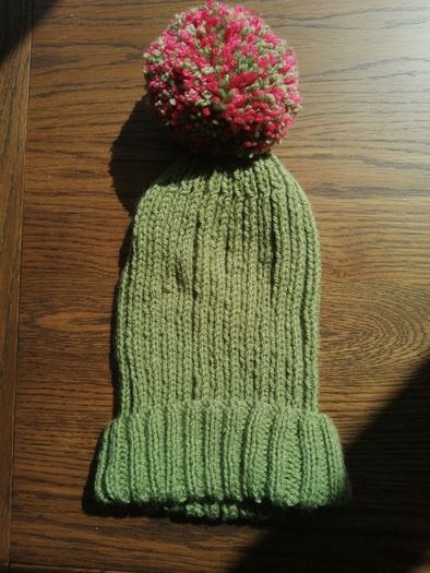 hand knitted adults bobble hats
