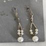 Sterling silver natural pearls earrings Image 3