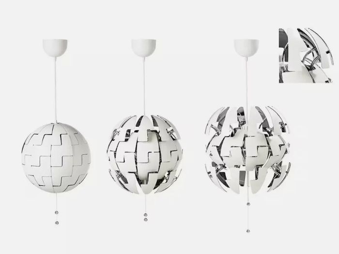 IKEA PS 2014 Pendant lamp, white/silver, 35 cm