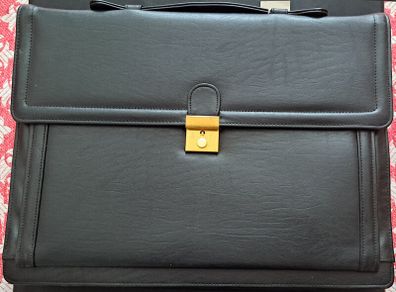 Expanding Leather Briefcase by TopTrend - New Old Stock