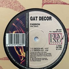 Gat Decor - Passion - Flying Records Italy - 1992 - Black Vinyl