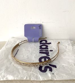 Claire's Gold Diamante Headband NEW