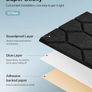 Sound Proofing Panels Self-Adhesive, 12 Pack Acoustic Wall Panels, High Density Honeycomb Acoustic Panels for Door, Ceiling, Recording Studios, Home Office 30 x 30 x 0.9cm Black Image 5
