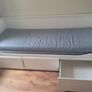 IKEA Hemnes bed with 3 drawers and two mattresses Image 2