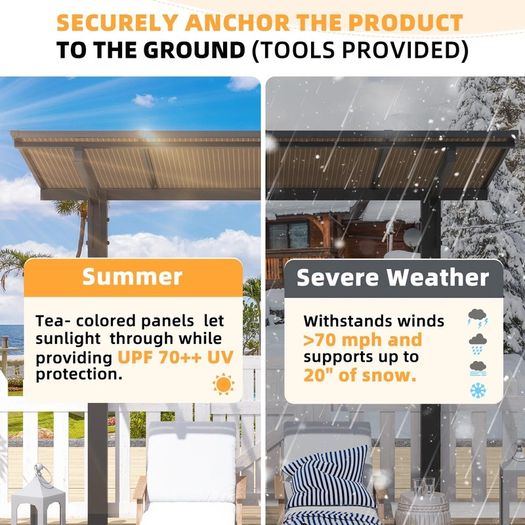 Brand new aluminium pergola. Unopened. Easy to assemble, two legged pergola.
