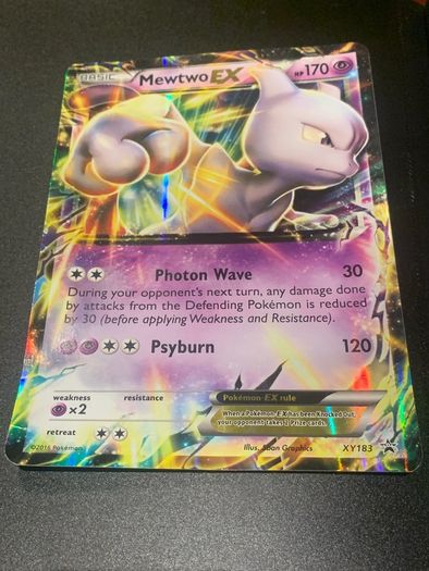 2016 Mewtwo ex Promo and jumbo Pokemon cards