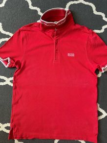 Red Hugo Boss Polo Top