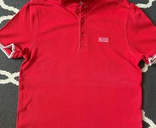 Red Hugo Boss Polo Top