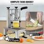 Commercial French Fry Cutter with 4 Replacement Blades, 0.64 cm & 0.95 cm Blade Easy Dicer Chopper, 6-wedge Slicer & 6-wedge Apple Corer, Lemon Potato Cutter for French Fries with Tray and Handle Image 4
