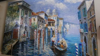 Canal grand venice oil on canvas 35" x 23"