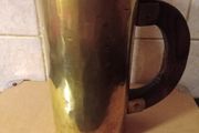 Vintage Brass Tankard/ Wooden Handle