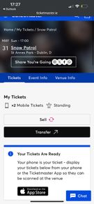 snow patrol tickets