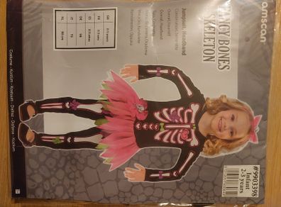 Halloween costume Skeleton 2-3 years old