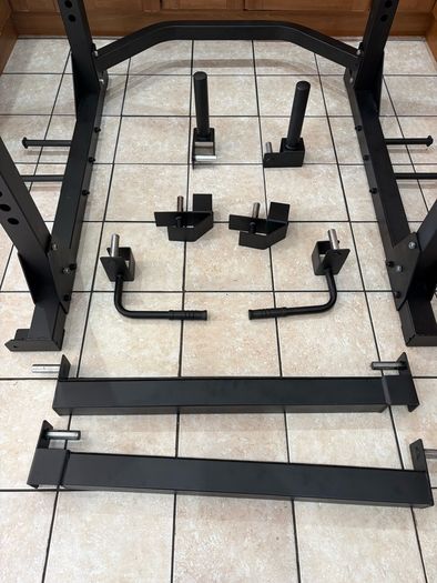 Heaviest (450kg Rated) Industrial Use Gym Squat Power Rack, Seriously Heavy With Accessories!!