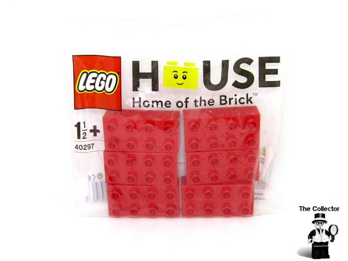 LEGO House Home of the Bricks 6 Duplo Red2x4 Bricks Exclusive Polybag 2017 Set 40297 From Lego House Exibition Brand New Sealed Rare Very Hard To Find