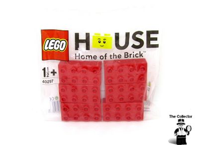 LEGO House Home of the Bricks 6 Duplo Red2x4 Bricks Exclusive Polybag 2017 Set 40297 From Lego House Exibition Brand New Sealed Rare Very Hard To Find