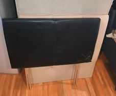 Sleek Black Faux Leather Single Headboard  Excellent Condition