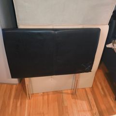 Sleek Black Faux Leather Single Headboard  Excellent Condition