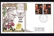 1980 Ireland Birth Centenary of Sean O'Casey Commemorative Stamp pain Hibernian illustrated First Day Cover (FDC) with An Rath Co Chorca (Charleville, Co. Cork) Steele cancel