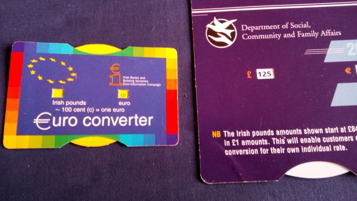 Nostalgic Euro/Pound Currency Converters.