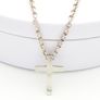 Vintage Sterling Silver Belcher Chain & Cross Pendant Image 5