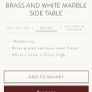 Brass And White Marble Side Table X 2 Image 6